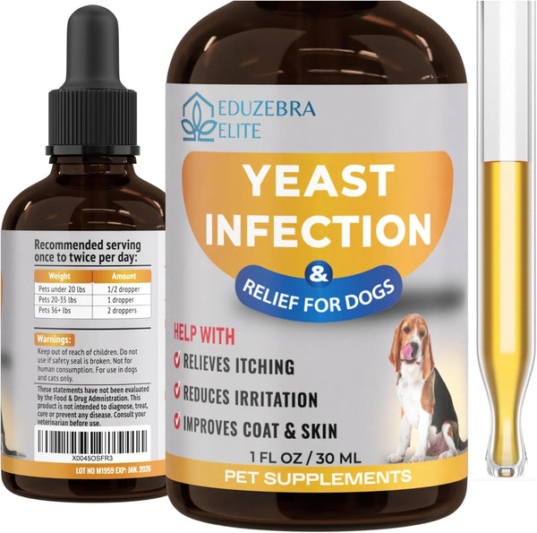 Yeast Infection Treatment for Dogs - Reduces Irritation & Inflammation - Soothing Itch Relief, Ear Infection Treatment1