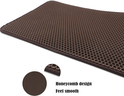 XKMT- Animal Pet Supplies Cats Litter & Housebreaking 65X55 Brown Cat Litter Mat Double Layer Pad Trapper Folding Pad EVA Foam Rubber5