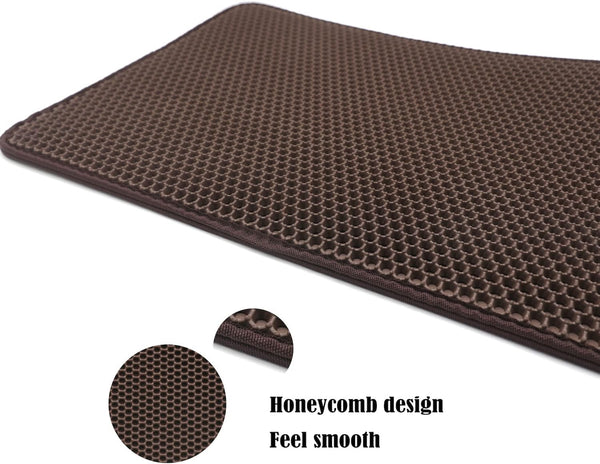XKMT- Animal Pet Supplies Cats Litter & Housebreaking 65X55 Brown Cat Litter Mat Double Layer Pad Trapper Folding Pad EVA Foam Rubber5