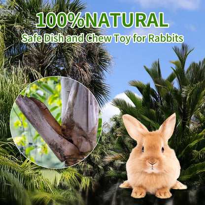 30 Pcs Disposable Palm Leaf Bowls 4 Inch Bowl for Rabbits, Compostable like Bamboo Bowls Disposable Bowl Bunny Chew Toys Chewable Dish for Rabbits & Bunnies,Small Pets4
