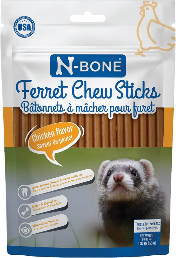 N-Bone Ferret Chew Sticks, Salmon Flavor, Natural Ferret Treats & Chew Treats, Tasty Snacks for Ferrets, 1.87 Oz17