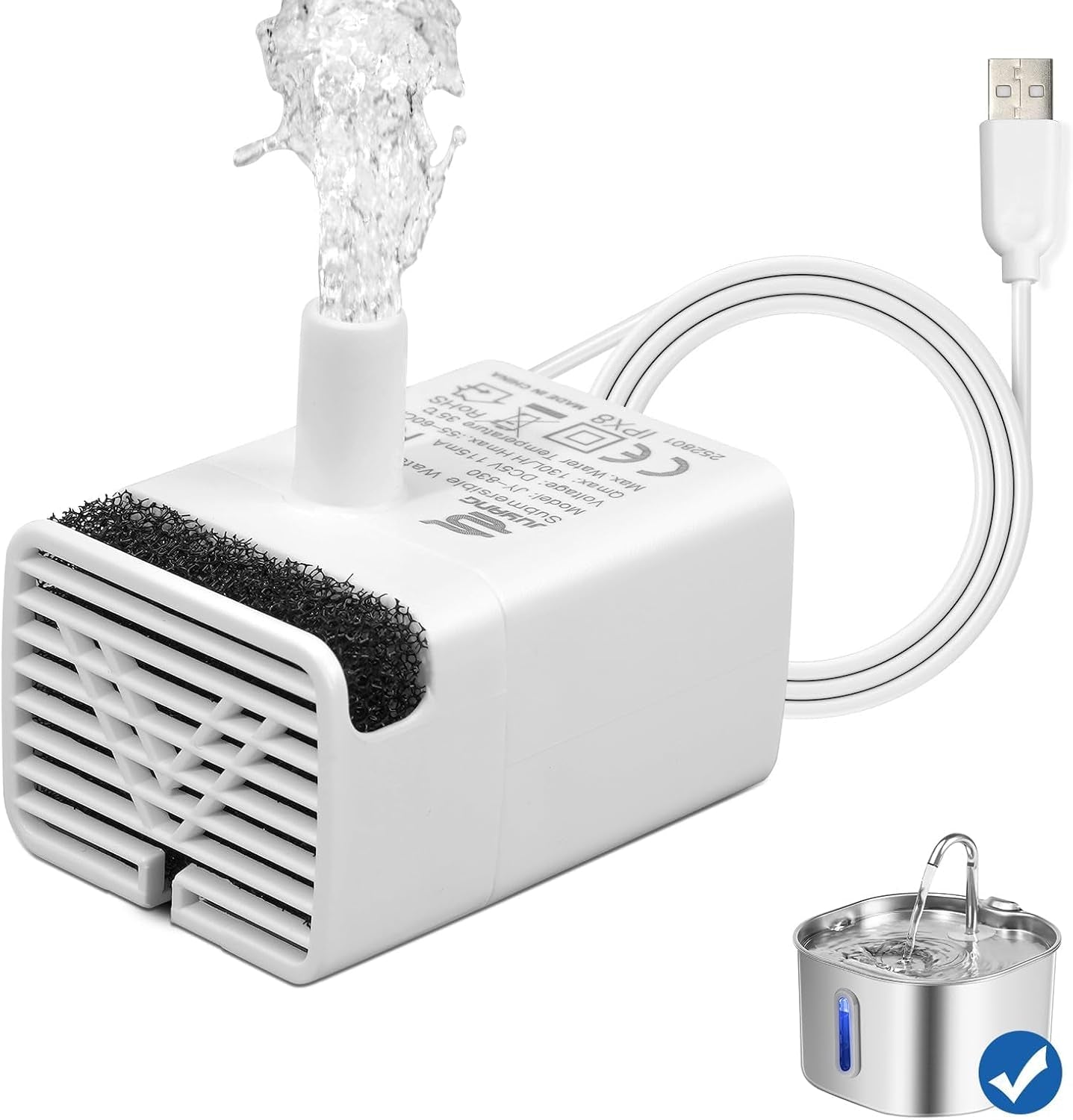 cat-water-fountain-pump-replacement-jy-830-submersible-motor-cat-fountain-pump-replacement-fountains-pump-for-stainless-steel-cat-dispenser-ultra-quiet-dog-drinking-fountain-pump