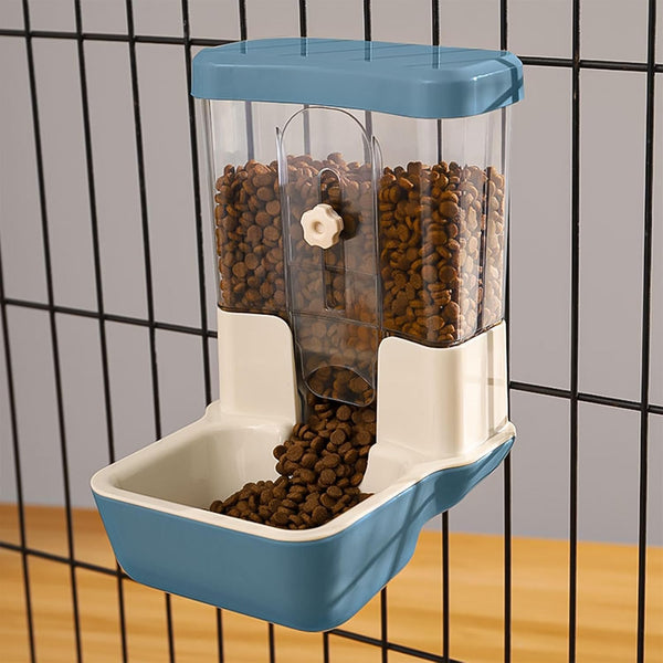 Hanging Automatic Food Dispenser, 27Oz Large Capacity Hanging Pet Cage Feeder for Rabbit Bird Chinchilla Hedgehog Guinea Pig Ferret Kitty Puppy (Gray)7