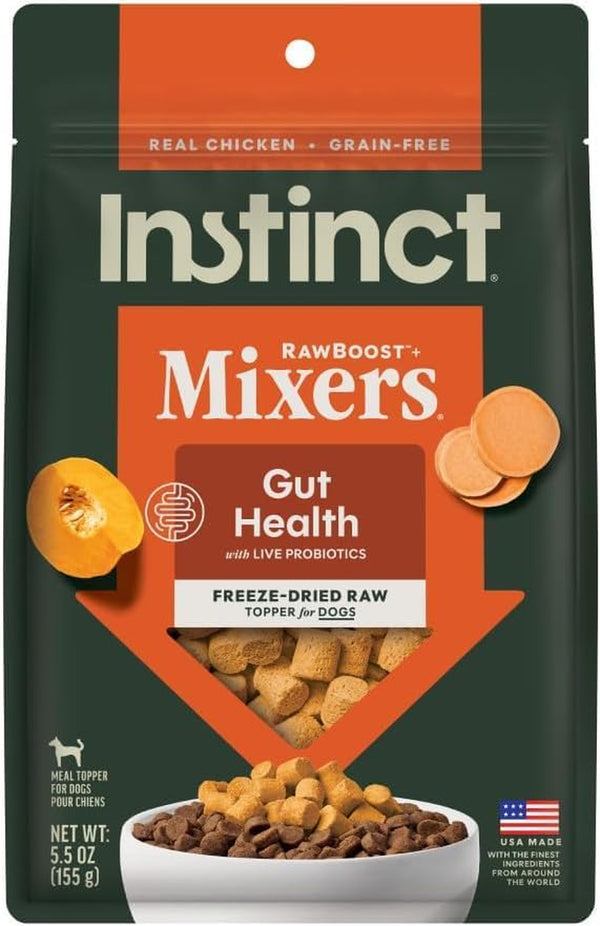 Instinct Freeze Dried Mixers, Dog Food Toppers, Gut Health, 5.5 Oz. Bag17