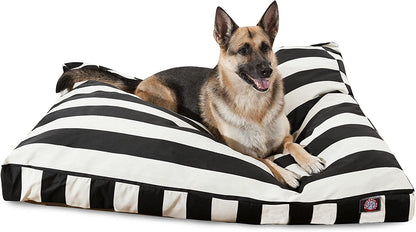 Majestic Pet Stripes Rectangle Medium Dog Bed Washable – Non Slip Comfy Pet Bed – Dog Crate Bed with Removable Washable Cover – Dog Kennel Bed for Sleeping, Polyester Fiber, Medium, Black18