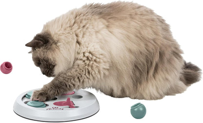 Trixie Cat Activity Flip Board – 4-Module Treat Puzzle Enrichment Toy for Mental Stimulation & Slow Feeding – Interactive Cat Toy for Indoor Cats – Berry/Gray, 9 X 9 X 2.5 In7
