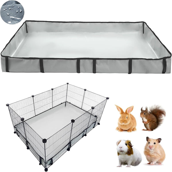 DZWLKJ Guinea Pig Cage Liner Tarp Bottom Waterproof and Washable.Available in 22 Sizes. Base Also for Rabbits, Bunny, Chinchesillas, Hedgehog, Ferrets and Other Small Animals(24X48 Inches)22