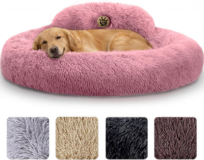 Petjett Calming Dog Bed Medium Size Dog - 30'' Donut Bed, Washable Dog Bed, Anti-Slip & Super Soft Fluffy Plush round Dog Bed, Anti-Anxiety Premium Comfort Pet Bed, Fits Dogs Upto 45 Lbs - Dark Grey17