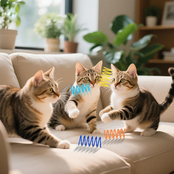 60 PCS 12 Colors Cat Spring Toys, Cat Spiral Springs for Indoor Cats, Kittens Toys Plastic Coil for Swatting, Biting, Hunting6