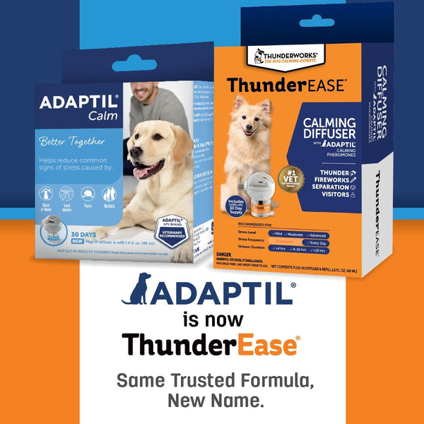 Thunderease Dog Calming Pheromone Diffuser Kit | Powered by ADAPTIL | Vet Recommended to Relieve Separation Anxiety, Stress Barking & Chewing, and Fear of Fireworks & Thunderstorms (30 Day Supply) | Vet Recommended, Powered by Adaptil Helps Separation Anxiety, Stress Barking & Chewing, Fear of Fireworks & Thunderstorms6