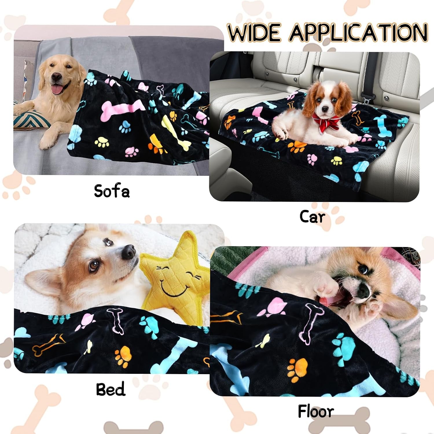 rezutan-dog-blankets-for-3-pack-large-medium-pet-cat-soft-fuzzy-washable-blanket-comfort-flannel-suitable-for-dogs-kennels-beds-sofas-furniture-gifts-puppy-essentials-41-x-31-inch-black