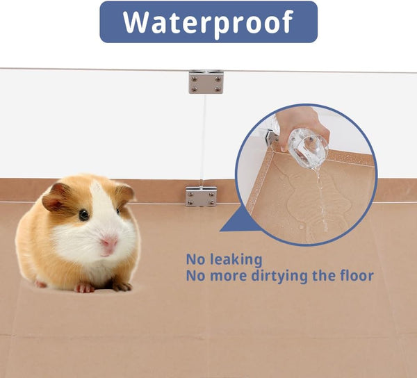 Disposable Guinea Pig Cage Liners, 48" X24 Large Liner Bag for Guinea Pig Cage Bottom, Water-Resistant Kraft Paper (4Pack)3