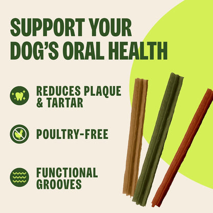 Whimzees Wellness Stix Natural Dog Dental Treat, Chews, Freshens Breath, Medium Size Sticks, 14.81 Oz Bag, 14 Count4