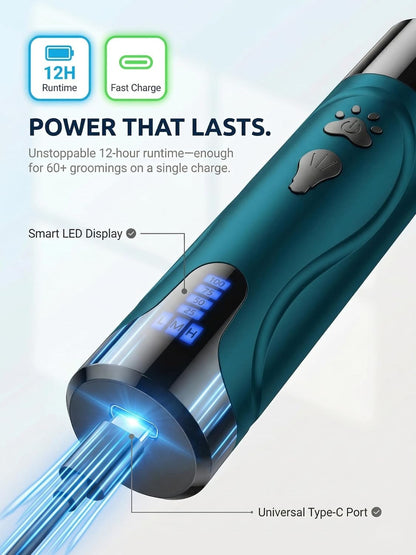 YABIFE Super Quiet Dog Nail Grinder & Clippers Kit with 2 LED Lights, 3 Speeds up to 12,000 RPM, Lower than 30Db Electric Pet Nail Trimmer for Small Medium Large Dogs and Cats7