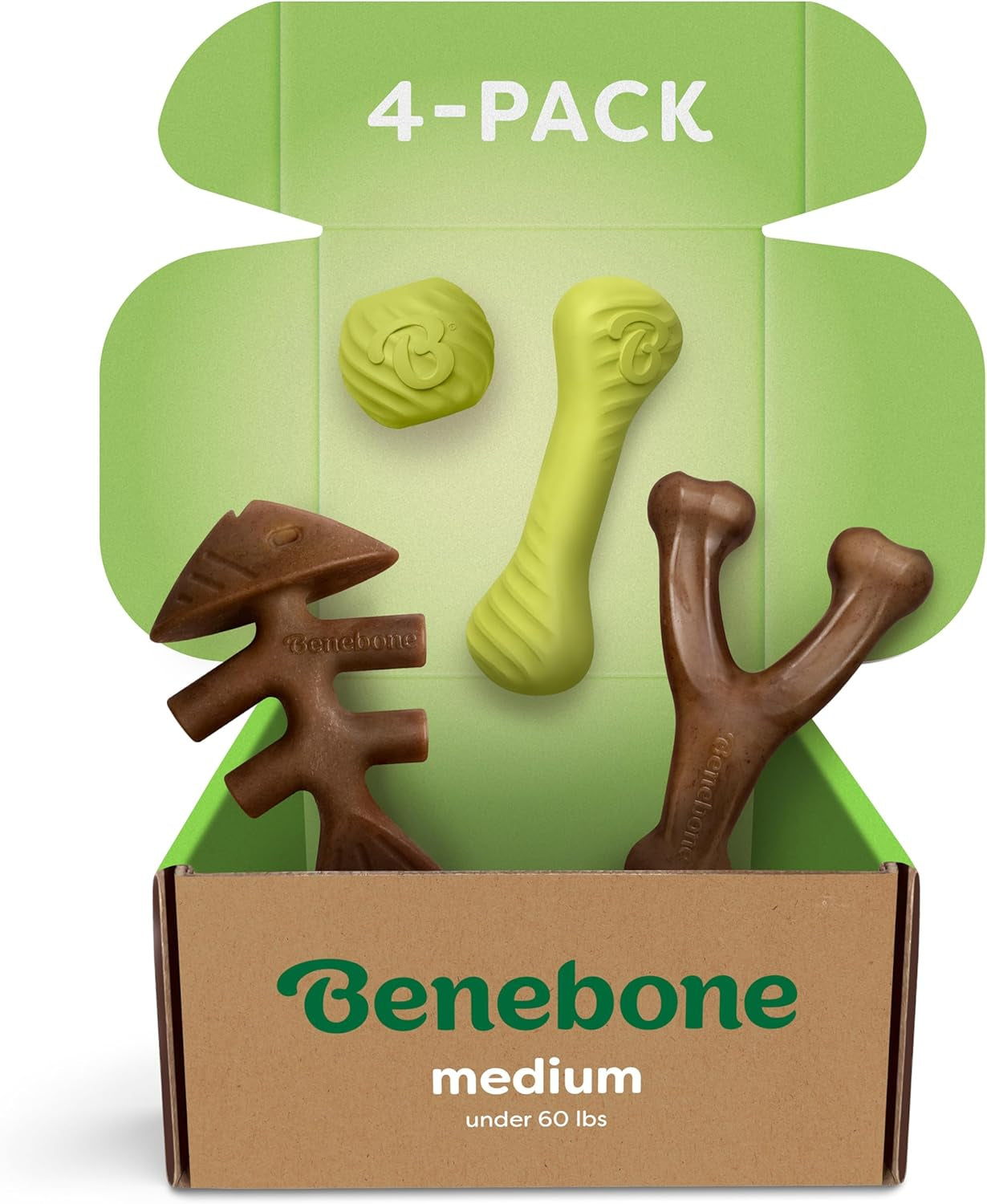 benebone-small-4-pack-dog-toys-for-aggressive-chewers-under-30-lbs