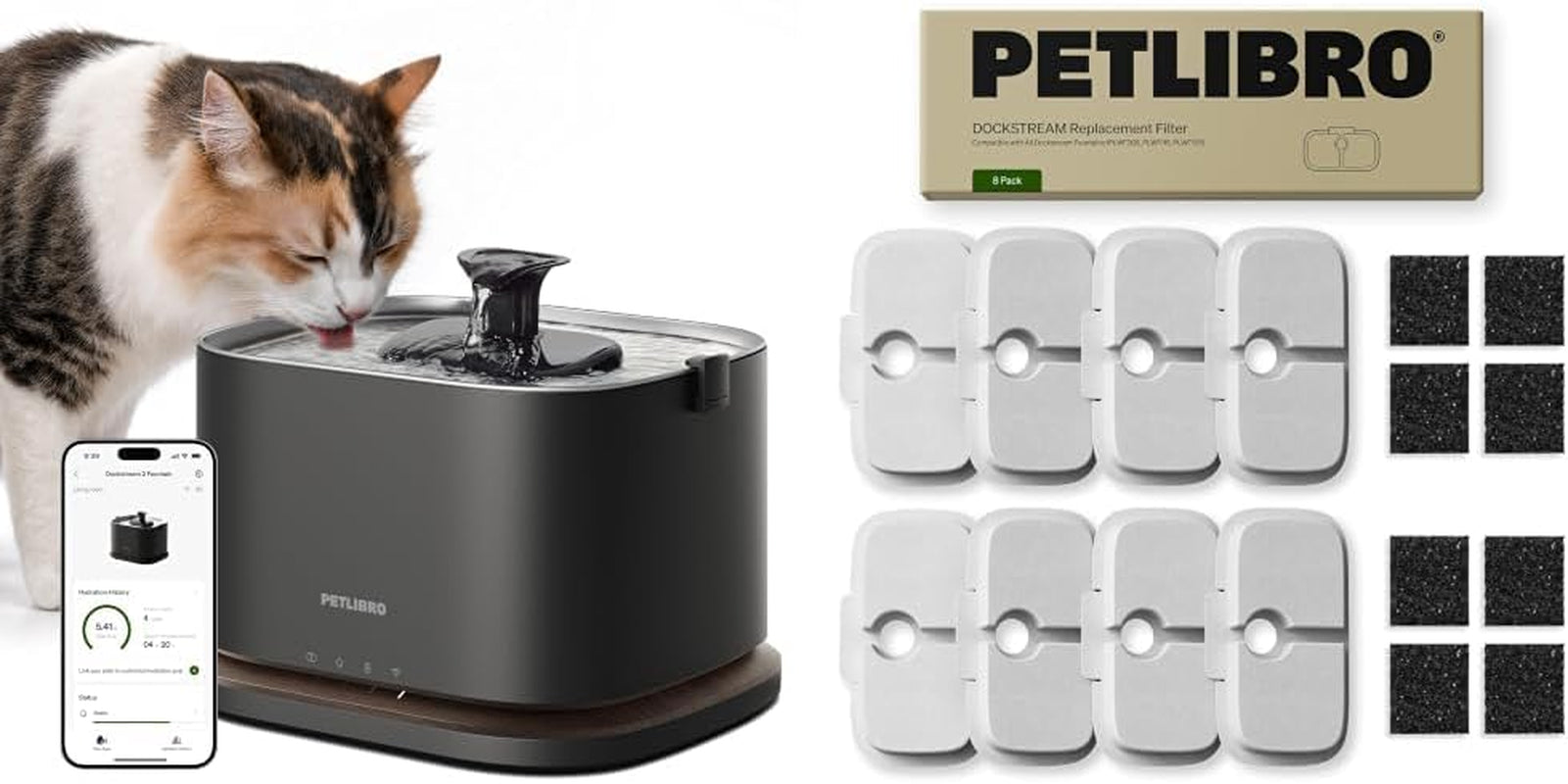 petlibro-cat-water-fountain-stainless-steel-tray-cordless-cat-fountain-battery-operated-3l-101oz-pet-water-fountain-app-monitoring-quiet-cat-fountains-for-drinking-easy-clean-5g-wifi-cat-dispenser