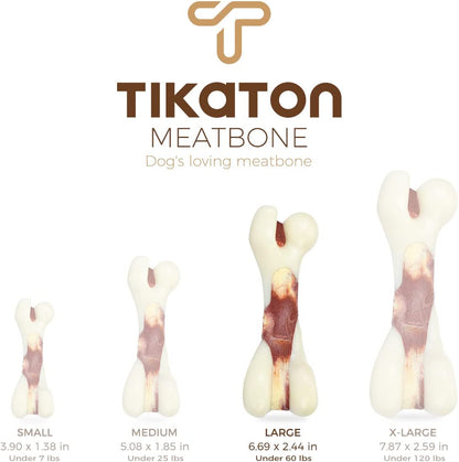 Tikaton Indestructible Dog Chew Toys for Aggressive Chewers, Beef Flavor Durable Dog Teething Chew Toys Bones for Large/Medium/Small Puppies6