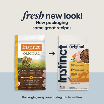 Instinct Original Dry Cat Food, Raw Coated Kibble, Real Chicken, 5 Lb. Bag | Raw-Coated Kibble with Cage-Free Chicken for Strong Muscles, Digestive Health, and Healthy Skin & Coat, Grain-Free2