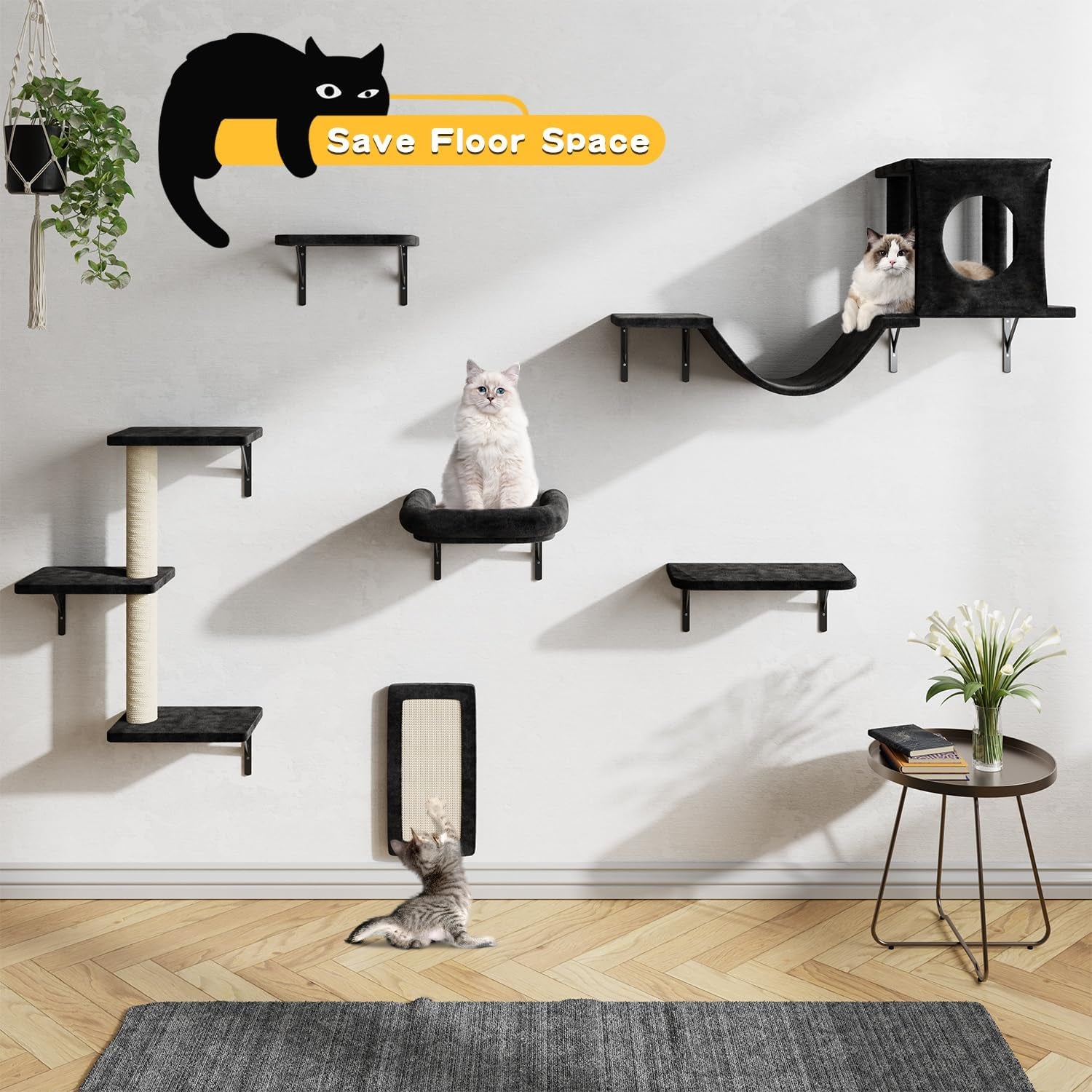 12-in-1-cat-wall-shelves-wall-mounted-cat-climber-with-condo-house-scratching-post-bridge-ladder-space-saving-indoor-play-furniture-for-kittens-black