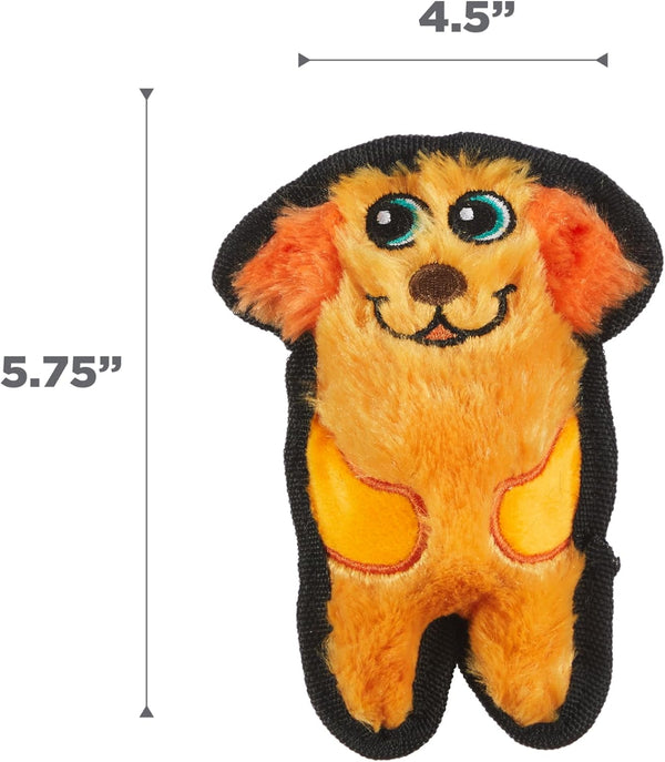 Outward Hound Durablez Minis Stuffing-Free Squeaky Plush Dog Toy for Puppies & Small Dogs - Interactive, Soft yet Tough, No Mess, Jumbo Squeaker, Long-Lasting Play, Dog6