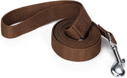 Strong Durable Nylon 10Ft Long Dog Training Leash, Traction Rope, 1 Inch Wide, for Small and Medium Dog (Black, 10 Feet)10