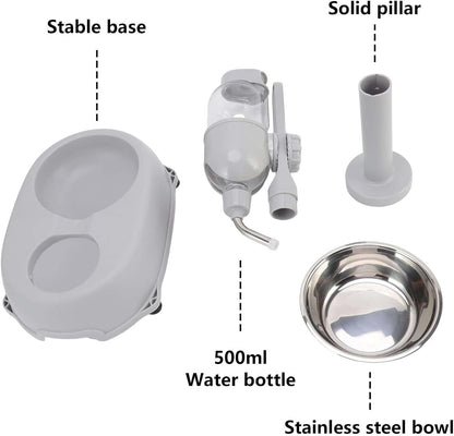 2 in 1 Pet Standing Water Dispenser, 500Ml Pet Water Dispenser with Stand, Height Detachable Pet Standing Water Dispenser Bowl for Cat, Rabbit, Golden Hamster, 11 X 7.7 X 15.4In8