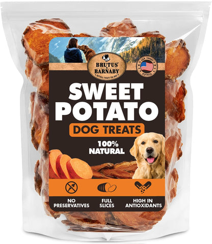 BRUTUS & BARNABY Sweet Potato Dog Treats – Support Sensitive Stomachs with Usa-Grown, Hypoallergenic Treats That Smell as Good as They Taste1