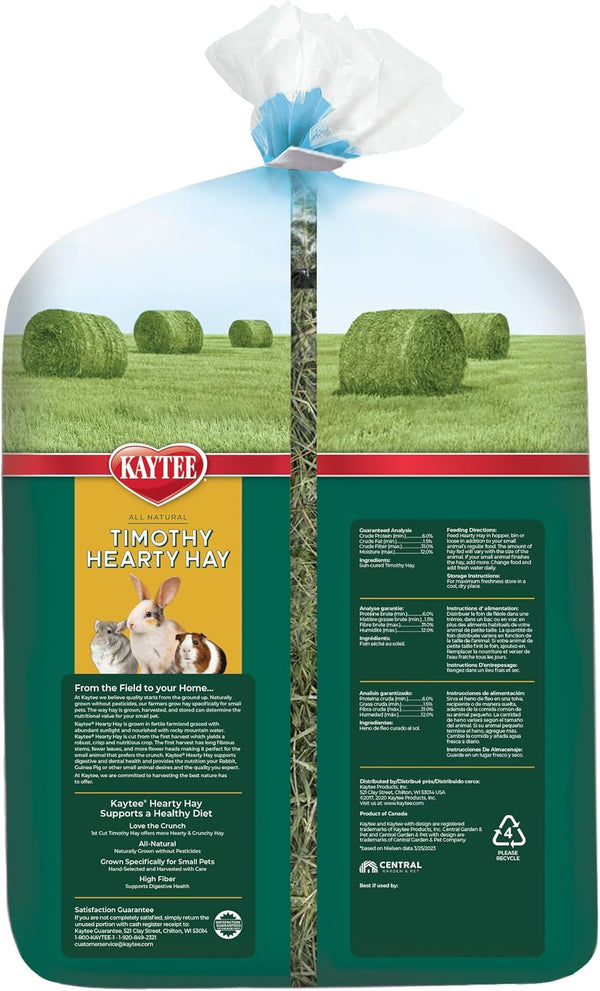 Kaytee Timothy Hearty Hay for Guinea Pigs, Rabbits & Other Small Animals, 48 Oz2