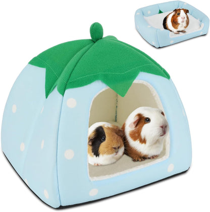 BWOGUE Guinea Pig Bed Hideout, Washable Hamster Cave for Small Animals | Removable Cushion for Cleaning, Warm Fleece Nest, Washable Bed, 10.23 X 10.23 X 11 In, Dwarf Rabbits Hedgehogs16