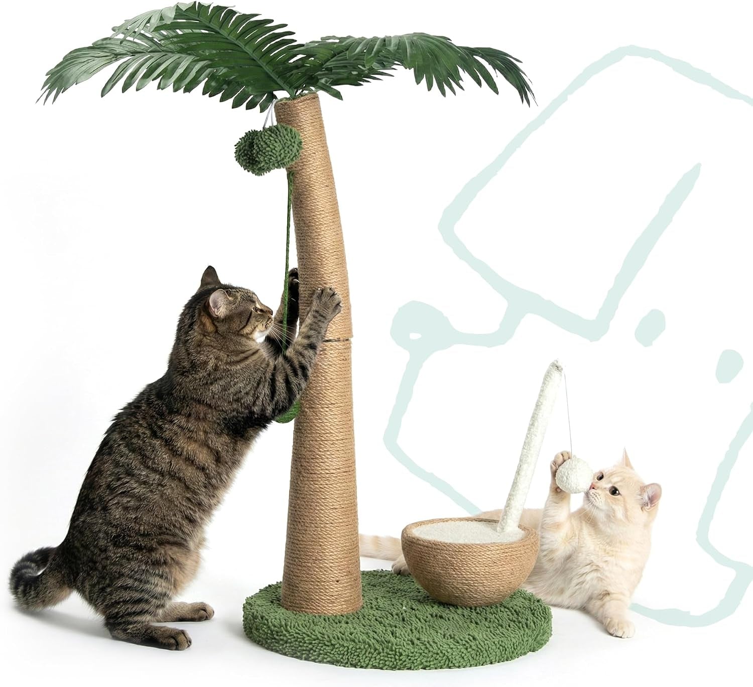33-tall-cat-scratching-post-natural-jute-cat-scratcher-for-indoor-cats-coconut-tree-straw-design-with-hanging-toy-ball-rest-platform-stable-furniture-protector-for-kittens-adult-cats-m