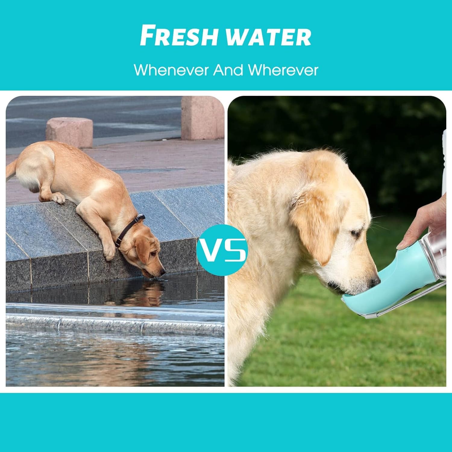 kalimdor-dog-water-bottle-leak-proof-portable-puppy-water-dispenser-with-drinking-feeder-for-pets-outdoor-walking-hiking-travel-food-grade-plastic-19oz-blue