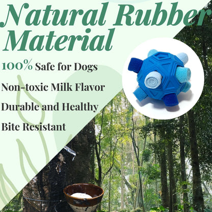 Snuffle Ball for Dog Toys Unbreakable Upgrade Ball Interactive Toy Foraging Snuffle Mat Puppy Treat Dispenser Slow Feeder Dog Puzzle Toys for Small, Medium, Large Pets (Blue)2