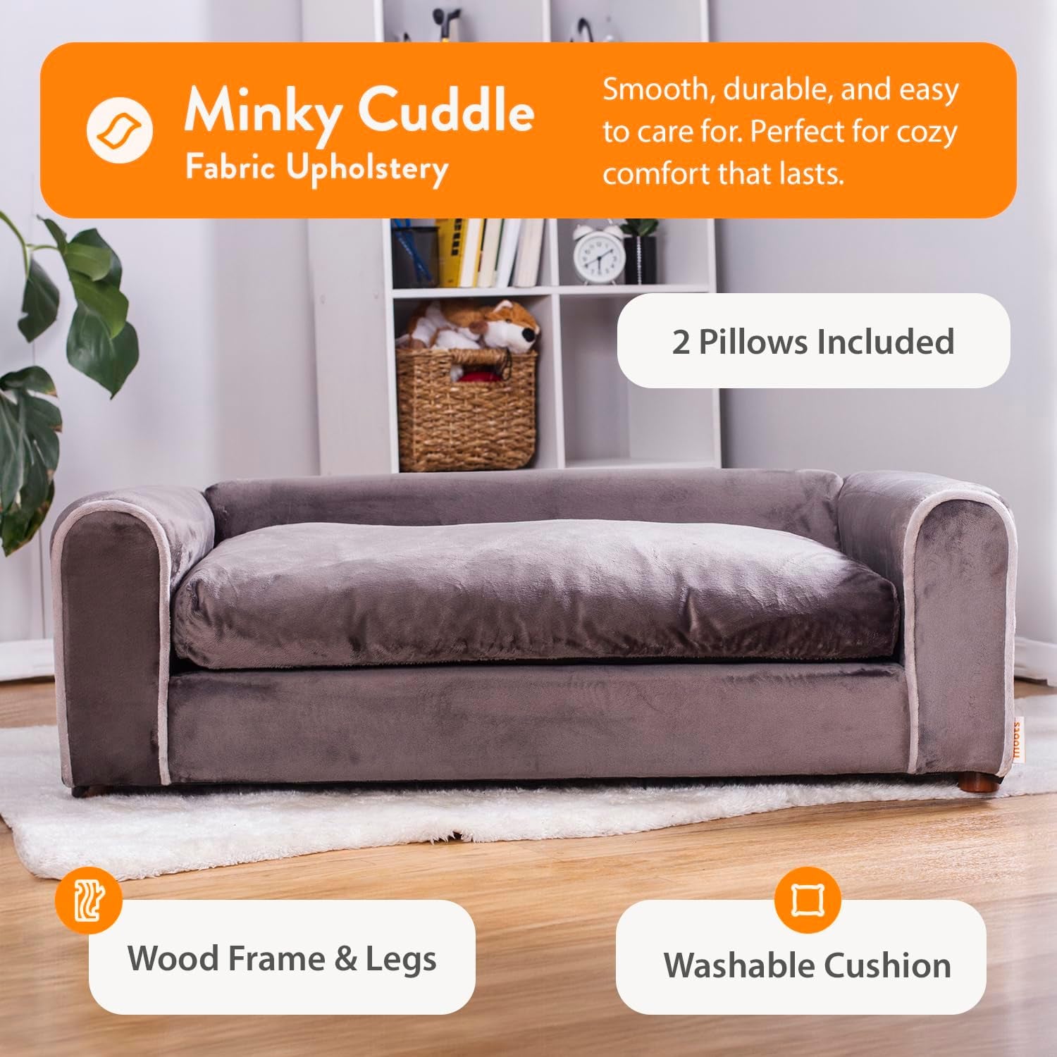 moots-furry-pet-lounge-pet-bed-with-2-pillows-deluxe-sofa-for-dogs-easy-to-coordinate-stylish-and-cleanable-dog-sofa-couch-charcoal-large