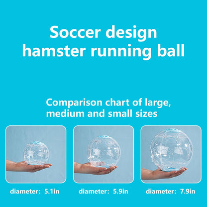 Football Design Dwarf Hamster Ball 5.1 Inch (5.1In) | Ideal Small Hamster Ball for Mice. Breathable Football Design Ensures Safe, Fun Exercise and Prevents Boredom2
