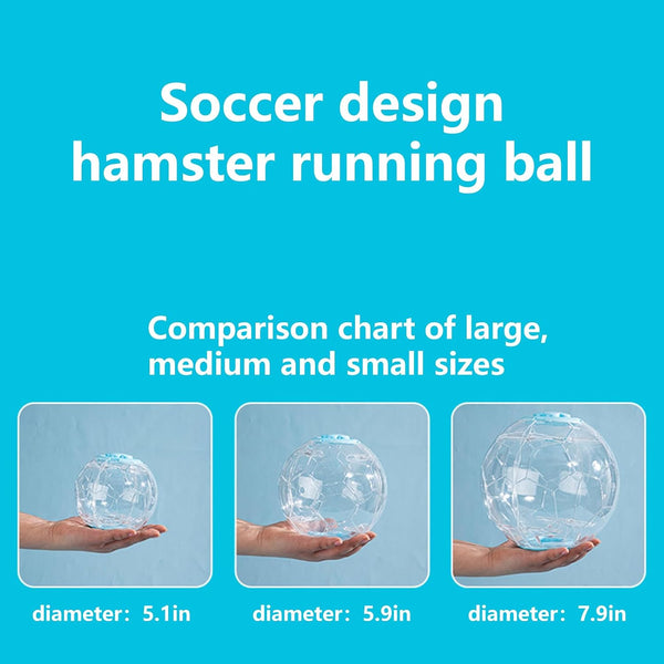Football Design Dwarf Hamster Ball 5.1 Inch (5.1In) | Ideal Small Hamster Ball for Mice. Breathable Football Design Ensures Safe, Fun Exercise and Prevents Boredom2