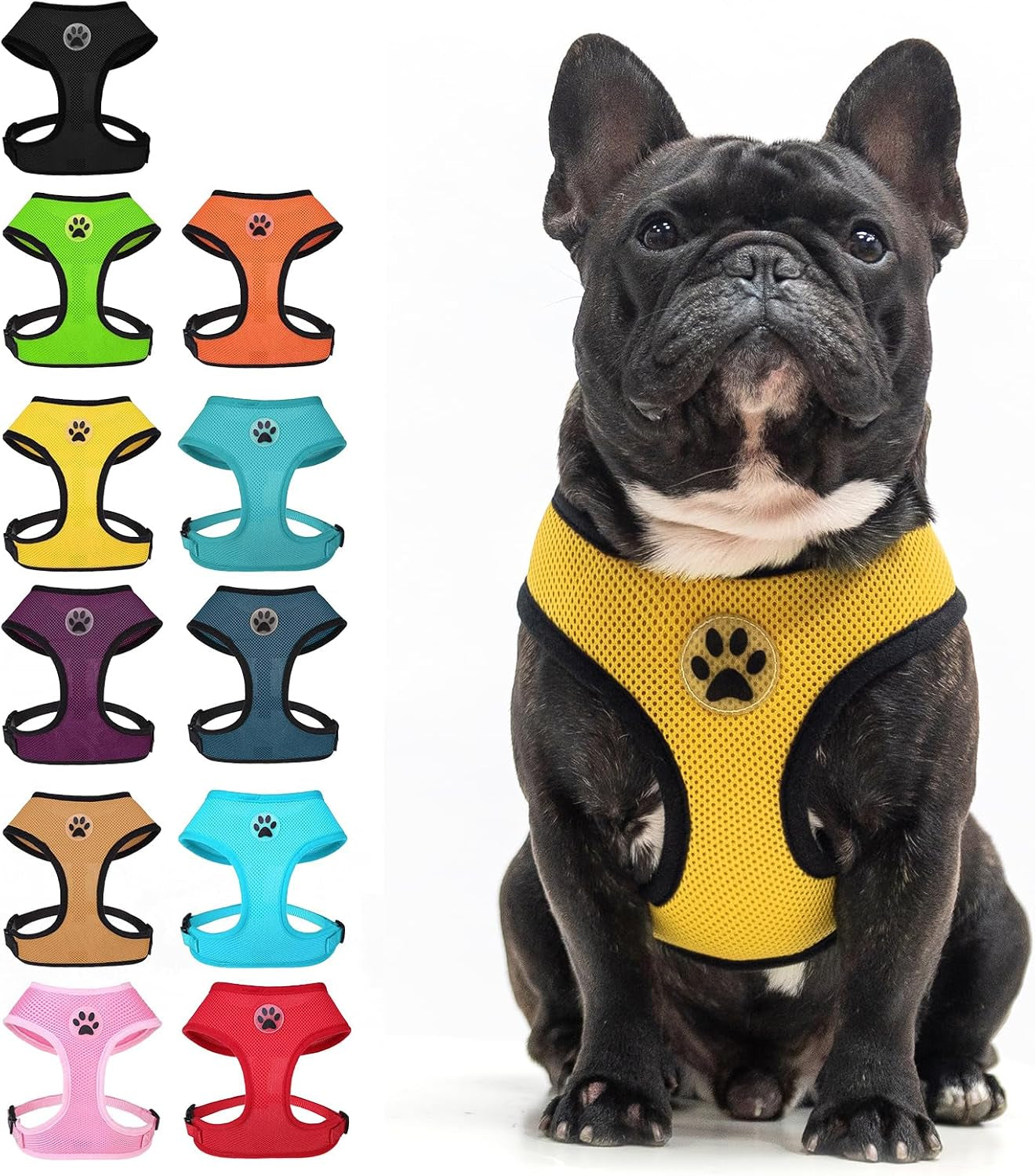 bingpet-small-dog-harness-no-pull-dog-harness-small-sized-dogs-soft-light-breathable-mesh-puppy-vest-with-safety-buckle-adjustable-step-in-pet-harnesses-for-easy-walking-running-training