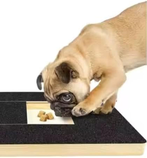 Dog Nail Scratch Board - with Treat Draw- Dog Scratch Pad for Nails – Durable Wooden Nail Filing Board with Treat Drawer4