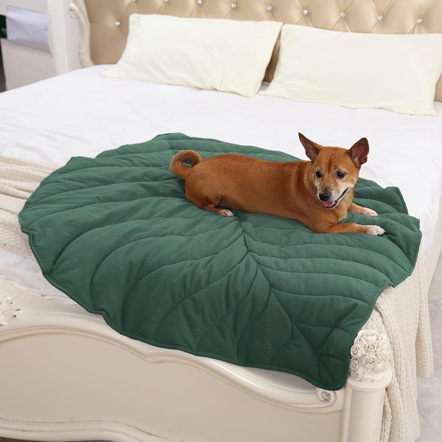 56x42-inch-leaf-shaped-cotton-dog-blanket-extra-large-pet-blanket-for-small-medium-large-dogs-machine-washable-puppy-mat-for-couch-protection-soft-plush-dog-bed-for-furniture-sofa-floor