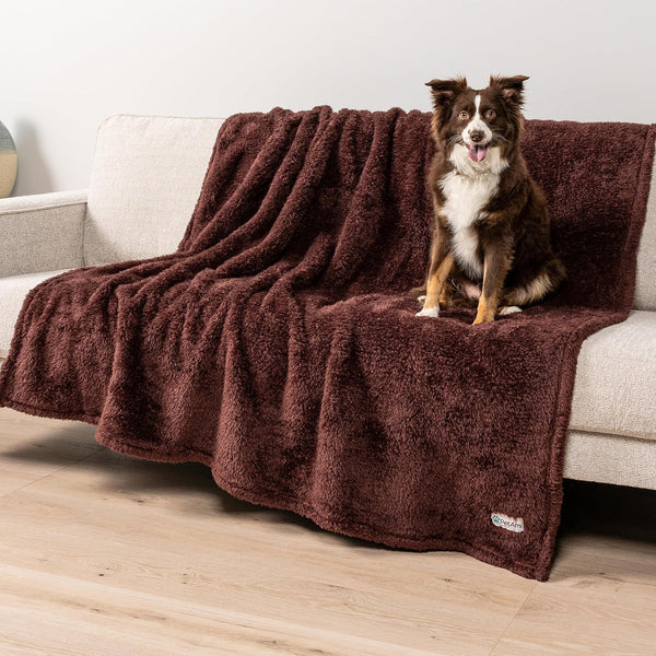 Petami Fluffy Waterproof Dog Blanket for Couch and Bed, Reversible Sherpa Pet Throw, Pee Proof Furniture Protector Sofa Cover, Washable Cat Blanket for Medium Large Dogs and Cats (Taupe Camel, 60X80)16