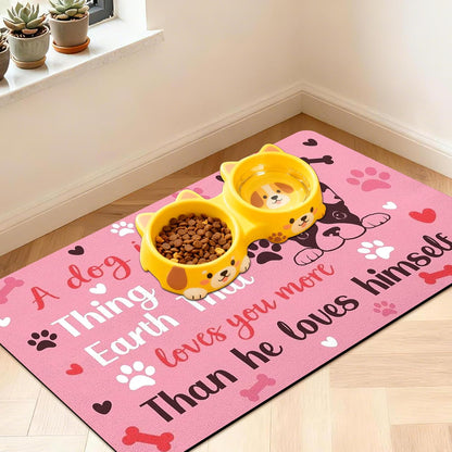 Pet Feeding Mat for Floors Cat Food Mat Waterproof Dog Food Mat and Water Absorbent Quick Dry Non Slip Mat for Cat Bowls16
