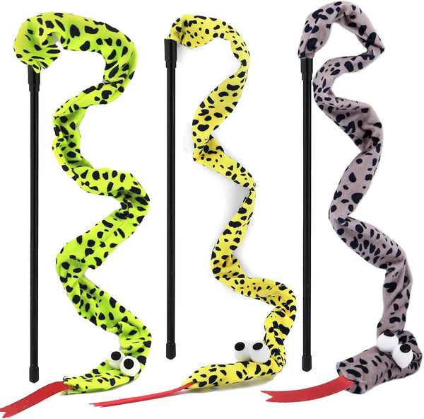 Interactive Cat Toy Wand with Catnip Mouse, Cat Teaser Wand Rainbow String for Bored Indoor Adult Cats and Kittens (2 Pack Mouse)10