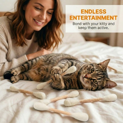 Glaciart One Swabs Cat Toys with Catnip - 6 Pk | Durable for Chew, Cute Cat Toys Interactive Kitty for Boredom, Exercise, & Play | Filled W/Organic Catnip for Anxiety & as Digestive Aid | Gift Idea4