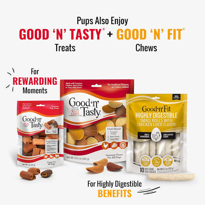 Good 'N' Fun Wings Long-Lasting Dog Treat, with Real Proteins, Premium Chicken and Beef Hide, Supports Dental Health, Mental Stimulation, 4 Oz8
