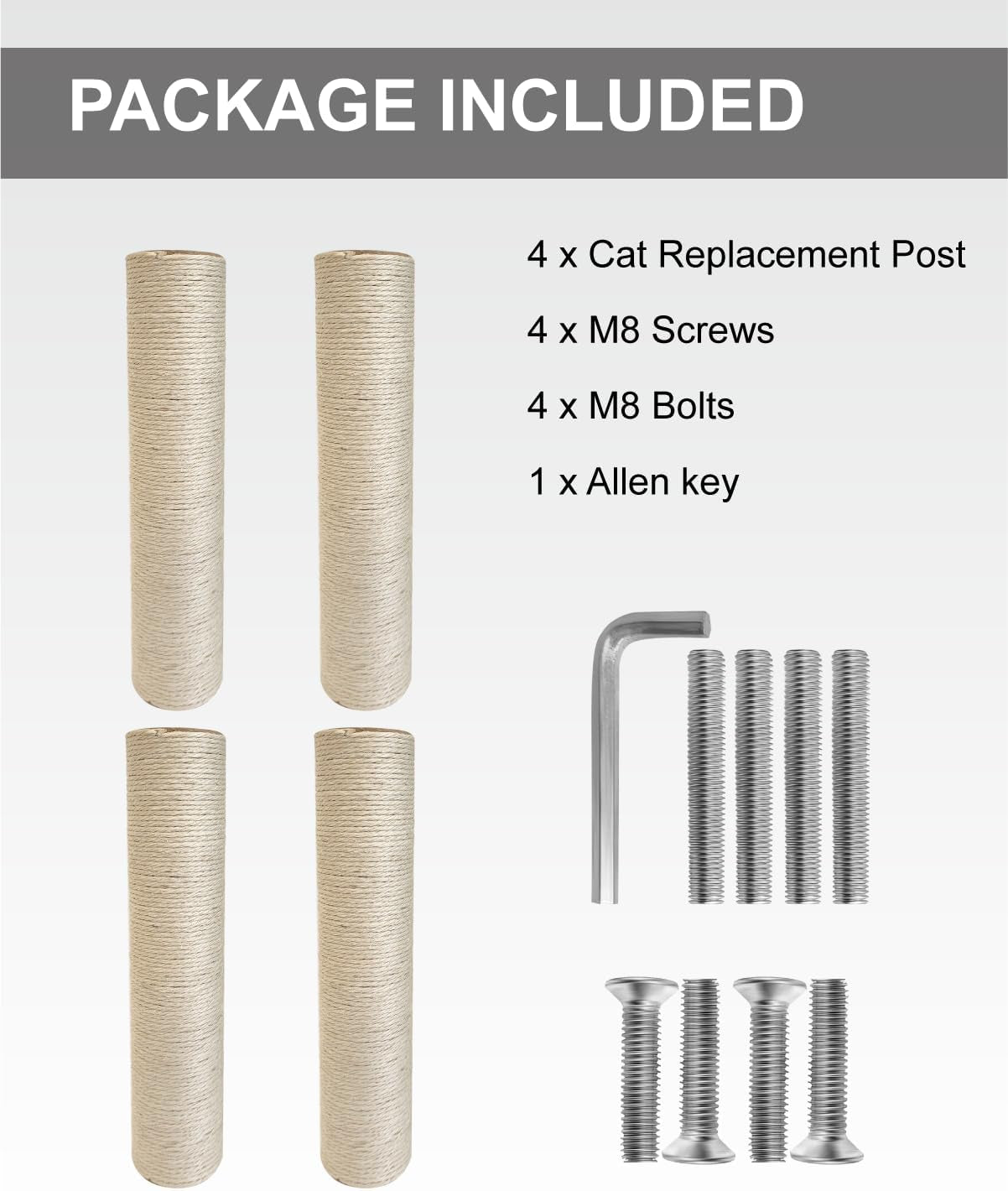 timhaka-cat-scratching-post-replacement-4-pcs-15-7-inch-sisal-pole-cat-tree-replacement-posts-refill-sisal-rope-scratcher-posts-for-indoor-tree-tower-scratch-post-replacement-for-refurbishment