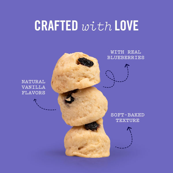 Three Dog Bakery Blueberry Pancake Bites for Dogs - 25 Oz Bag | Soft Baked Training Treats for Dogs - Blueberry Dog Treats3