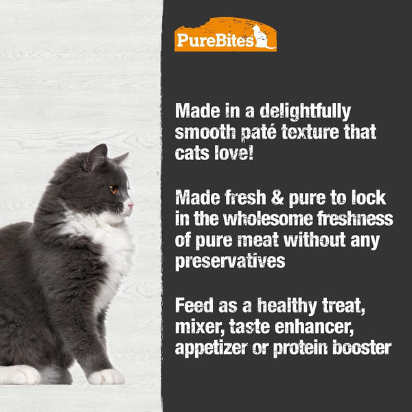 Purebites 100% Pure Duck Pate Cat Treat | 2.5Oz Can | Only 1 Ingredient | Case of 124