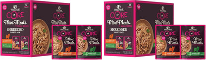 Wellness CORE Small Breed Mini Meals Shredded Variety Pack Adult Wet Dog Food, Grain Free, Natural, 3 Oz, Pack of 1210