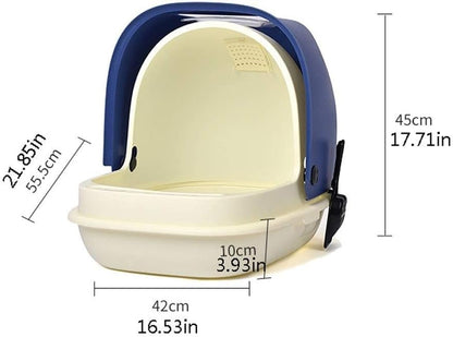 Dog Potty Training Toilet ﻿ Fully Enclosed Cat Litter Basin Semi-Closed Toilet, Large Creative Box, Easy to Clean and Durable Pan（Black）(D)2