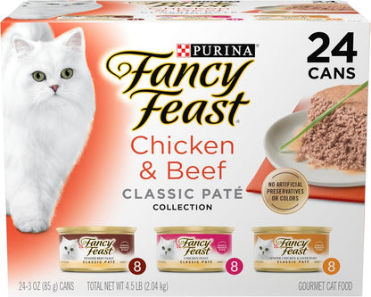 Purina Fancy Feast Gravy Lovers, Poultry & Beef Wet Cat Food, 3Oz, 24-Pack12