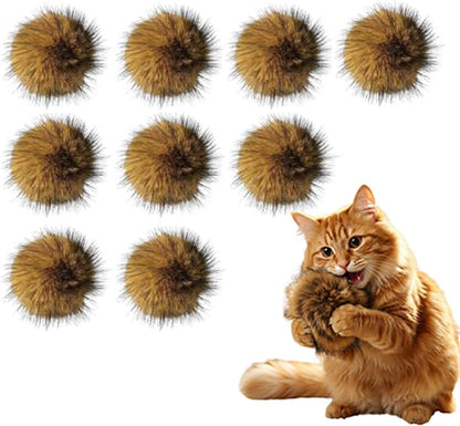 Cat Toy Faux Rabbit Fur Ball,2026 New Soft Rabbit Fur Catnip Balls,Fluffy Catnip Toy for Indoor Cats,Washable & Fun to Chase for Exercise and Bonding (Ball/3Pcs)10